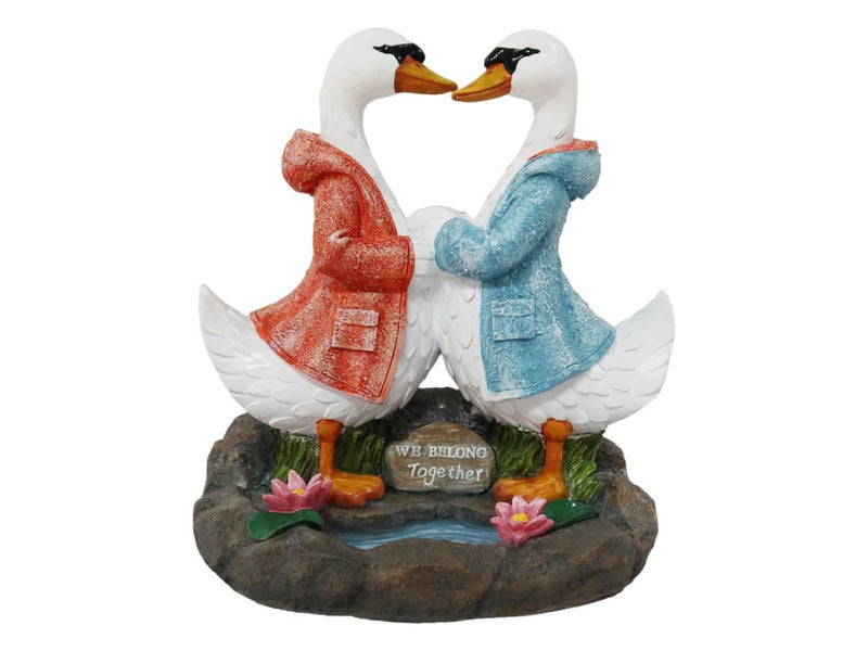 Duck Couple on Pond 18cm