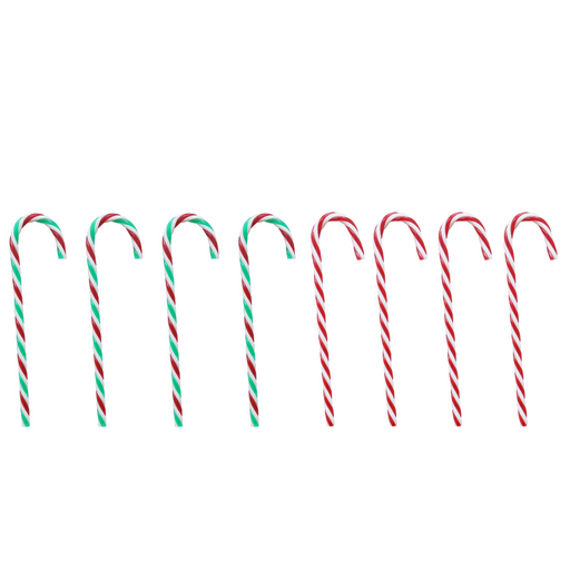 Deco Candy Canes 4pk 15cm Assorted – festive candy cane decorations for Christmas trees, wreaths, and garlands
