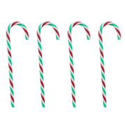 Deco Candy Canes 4pk 15cm Assorted – festive candy cane decorations for Christmas trees, wreaths, and garlands