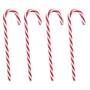 Deco Candy Canes 4pk 15cm Assorted – festive candy cane decorations for Christmas trees, wreaths, and garlands