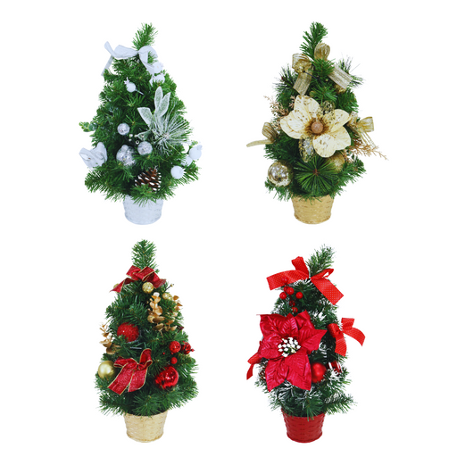 Ronis Decorated Pine Potted Tree 40cm Assorted