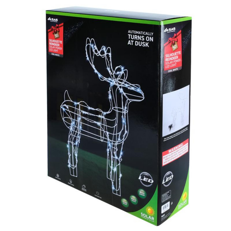 Ronis Decorative Light Solar Reindeer 50 LED 37x55cm Cool White 2 Functions