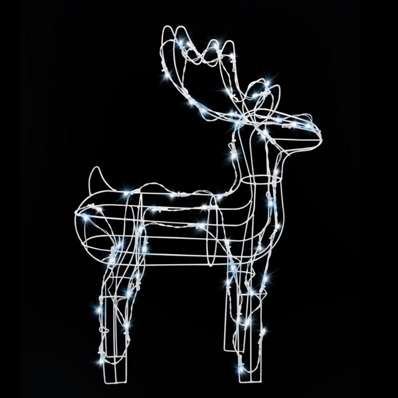 Ronis Decorative Light Solar Reindeer 50 LED 37x55cm Cool White 2 Functions