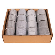 Assorted design silver ribbons 6.3cm x 5m roll for gift wrapping and festive decorations