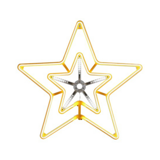 Digit Shooting Neon Star Warm White 55x51cm – LED neon-style festive star with shooting trail for Christmas and seasonal décor