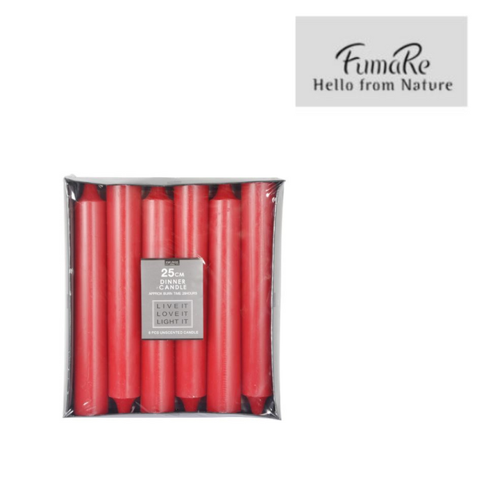 Ronis Dinner Candle Red 3.8x25cm