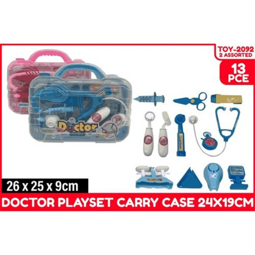 Ronis Doctor Playset Carry Case 24x19cm 13pce 2 Asstd