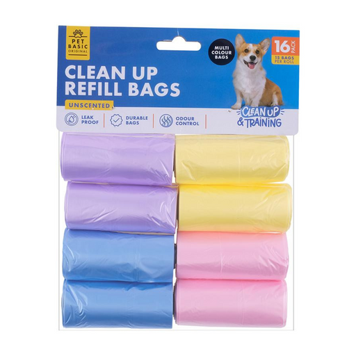 Ronis Dog Clean Up Refill Bags 16 Rolls x 15pcs Bag Size 30x14cm
