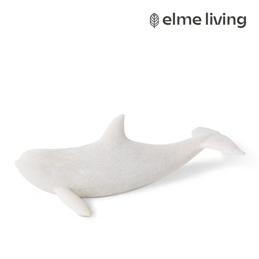 Ronis Dolphin Sculpture White 36x17x12cm