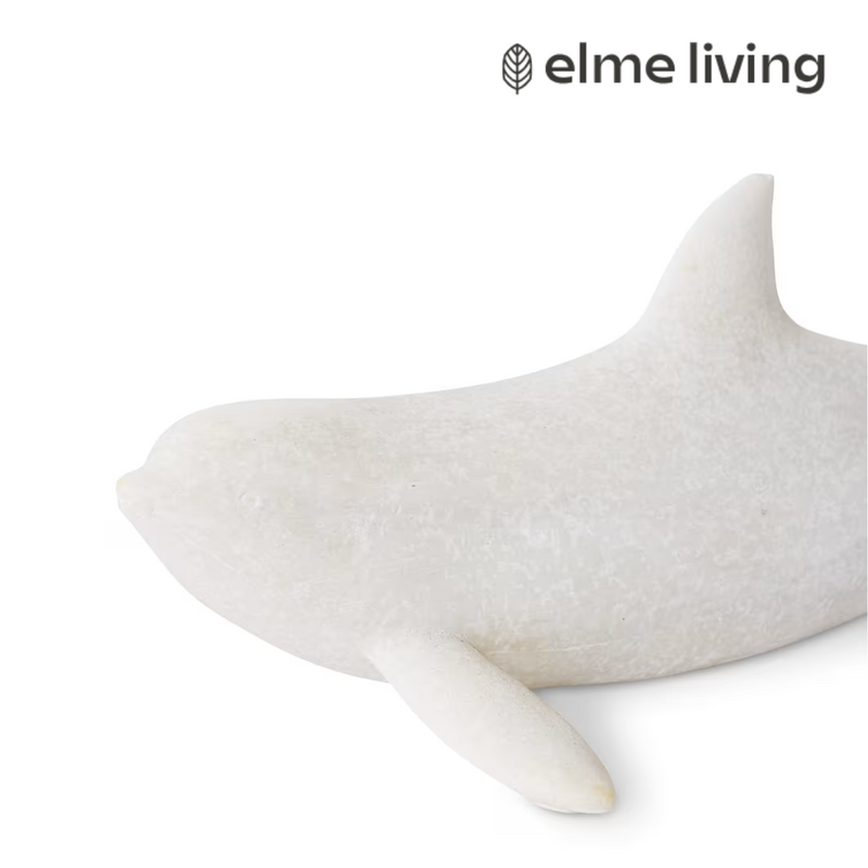 Ronis Dolphin Sculpture White 36x17x12cm
