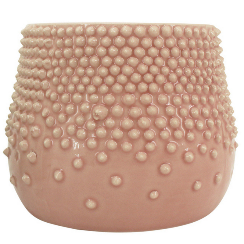 Ronis Dots Planter Pot 12x10cm Rose