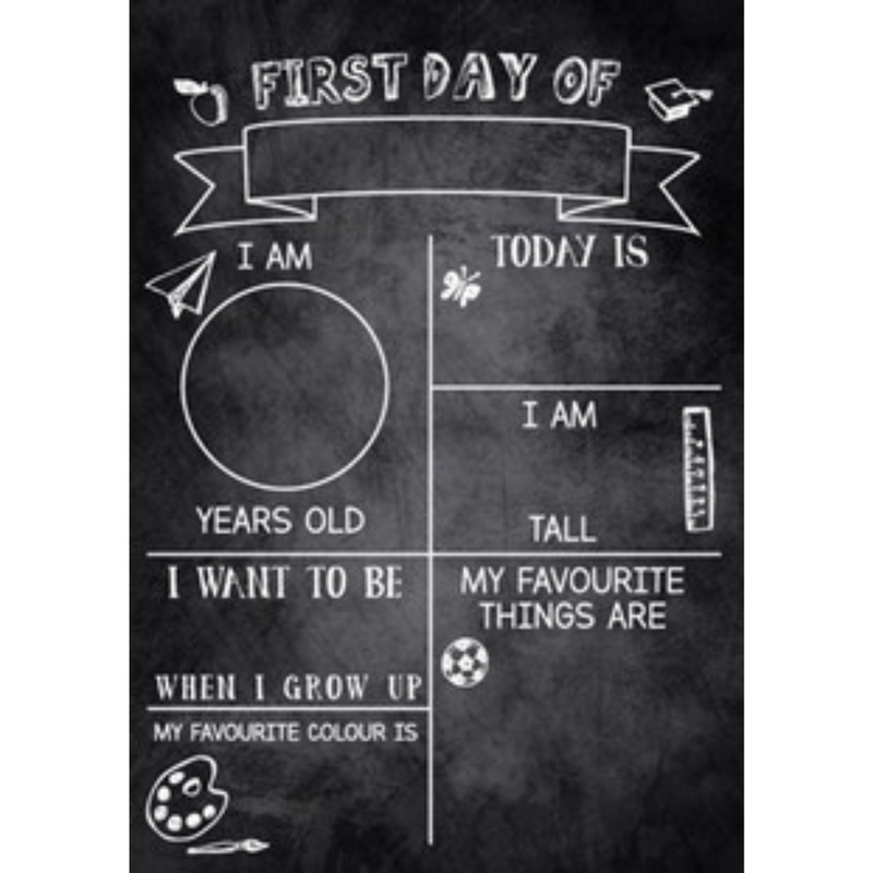 Ronis Double Sided Board A4 Back to School Sign First Day & Last Day