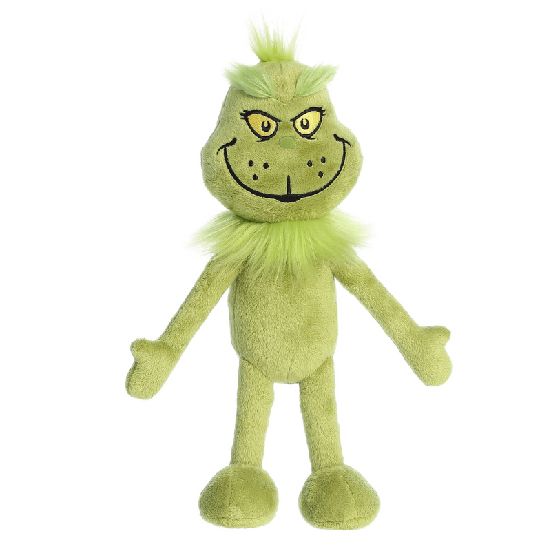 30cm Poseable Dr. Seuss Aurora Grinch Plush with Armature Legs and Arms.