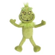 30cm Poseable Dr. Seuss Aurora Grinch Plush with Armature Legs and Arms.