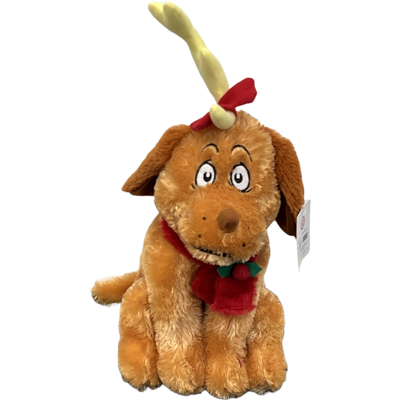 Dr. Seuss Bump and Go Max 36cm toy with antler costume, holiday-themed motorized dog figure