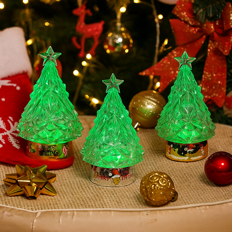 Dr. Seuss Grinch LED Water Spinning Christmas Tree with glitter effect, 23cm holiday décor.
