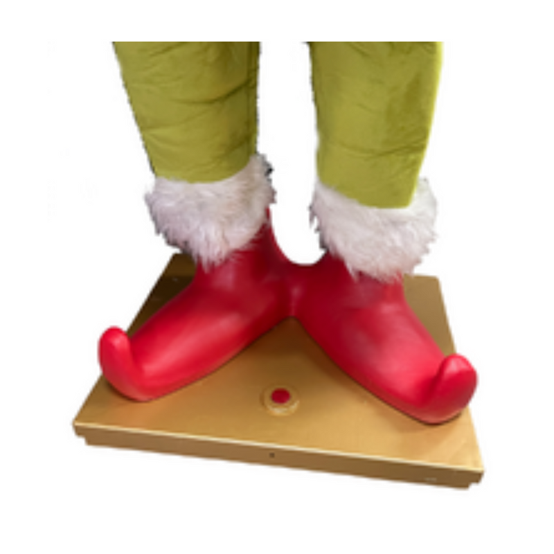 Life-size 183cm Animated Fuzzy Grinch figure with movement and sound – Dr. Seuss Christmas décor