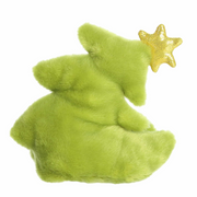 12cm Aurora Palm Pals Grinch plush in Christmas tree costume with star, from Dr. Seuss collection