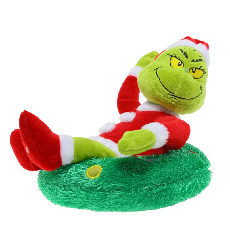 Dr. Seuss Grinch Spinning Vacuum in Christmas Wreath – Animated Holiday Decor 22x26x19cm