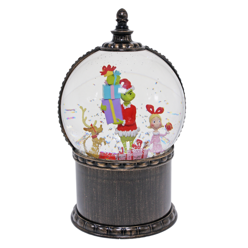 Dr. Seuss Grinch Water Lamp with glitter effect and LED lights, 26cm Christmas decoration