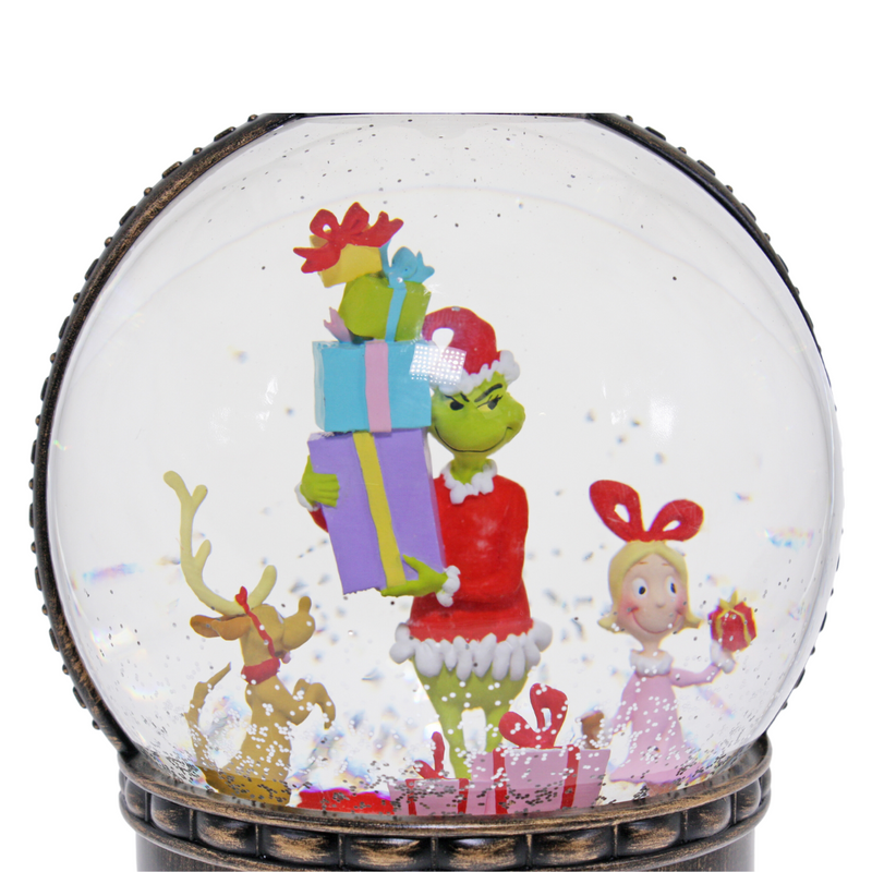 Dr. Seuss Grinch Water Lamp with glitter effect and LED lights, 26cm Christmas decoration