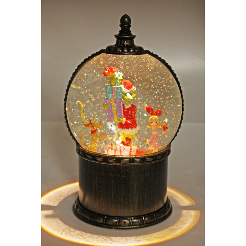 Dr. Seuss Grinch Water Lamp with glitter effect and LED lights, 26cm Christmas decoration