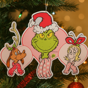 Dr. Seuss Grinch and Friends Acrylic Indoor Sign 80cm featuring colorful characters including Grinch, Max, and Cindy-Lou Who – thumbnail