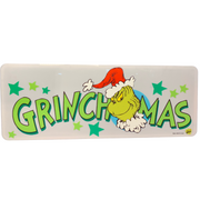 Dr. Seuss Grinchmas Acrylic Indoor Sign featuring the Grinch with "Merry Grinchmas" text, 80cm.