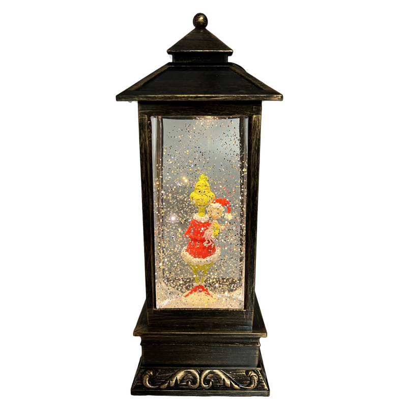 Dr. Seuss Lantern with the Grinch and Cindy Lou Who, 31cm holiday decoration