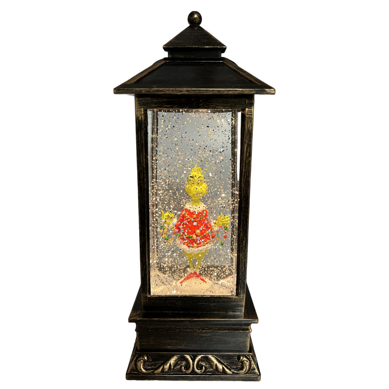 Dr. Seuss Grinch Lantern with String Lights – 31cm Light-Up Christmas Decoration.