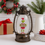 Dr. Seuss 24cm lantern with “You're As Cuddly As a Cactus” Grinch quote and LED glow