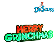 Dr. Seuss Merry Grinchmas Infinity Light 90cm with vibrant Grinch design and glowing LED infinity effect.