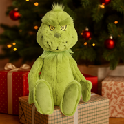 50cm Dr. Seuss Grinch Plush Toy with Green Fur and Classic Grinch Smile.