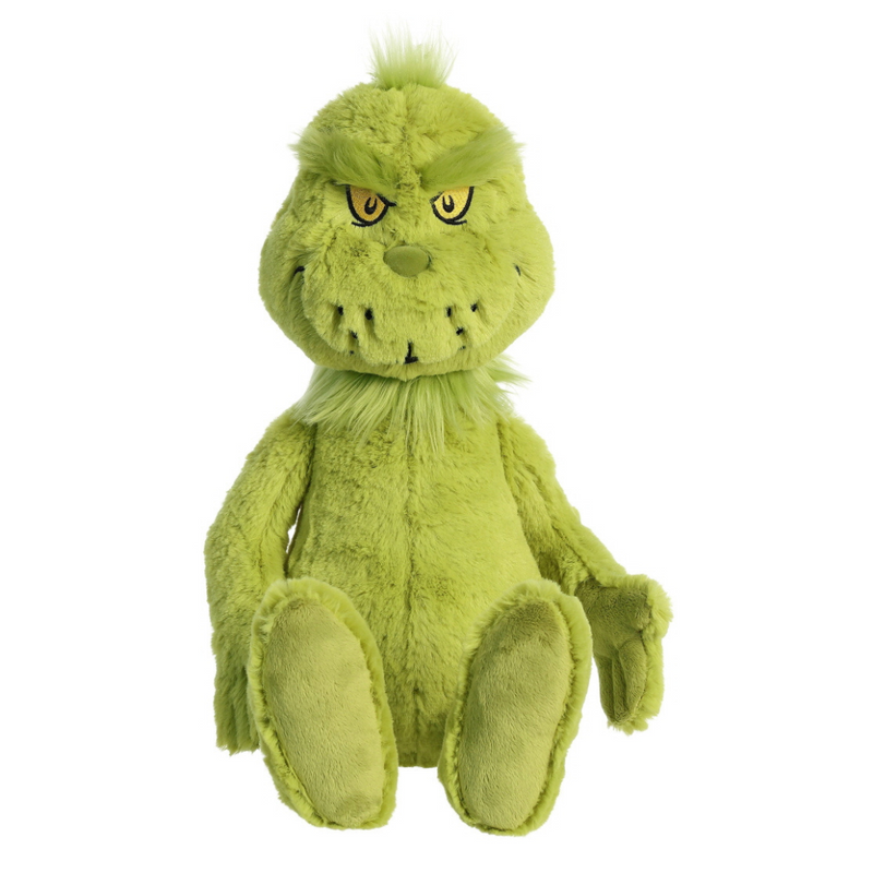 50cm Dr. Seuss Grinch Plush Toy with Green Fur and Classic Grinch Smile.