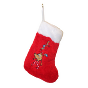 Red Christmas stocking 35cm featuring Max the dog from Dr. Seuss on soft festive fabric.