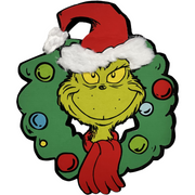 Dr. Seuss Grinch with Christmas Wreath Wall Decor – 69cm festive hanging decoration.