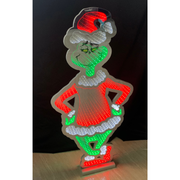 Dr. Seuss Grinch Standing Infinity Light 90cm with glowing LED mirror effect