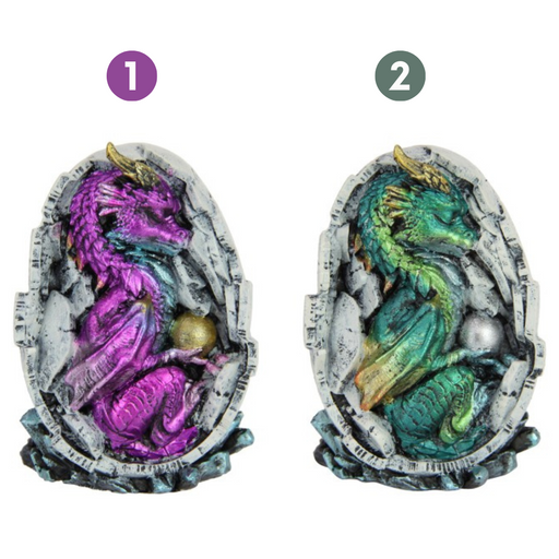 Ronis Dragon in Fossilised Egg 8cm 2 Asstd