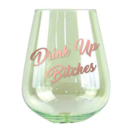 Ronis Drink Up Bitches Stemless Glass 13cm 600ml 2pk