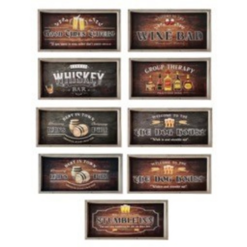 Drinking Quote Signs 25x50x0.3cm Assorted