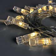Dual Power 24 LED String Light With Clamps – decorative photo clip string lights with battery or USB power option – thumbnail