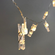 Dual Power 24 LED String Light With Clamps – decorative photo clip string lights with battery or USB power option – thumbnail