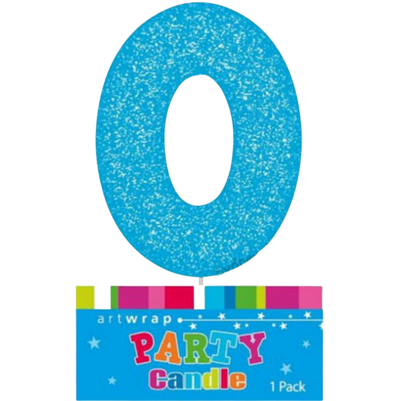 Candle #0 Glitter Blue