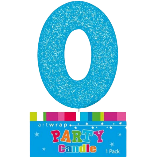Candle #0 Glitter Blue