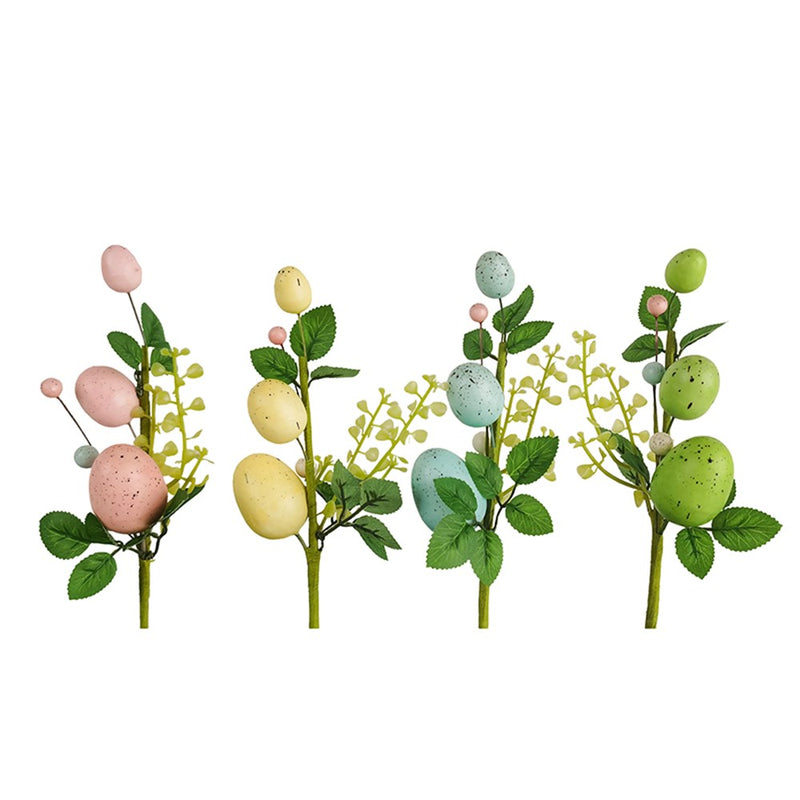 Assorted colored egg picks