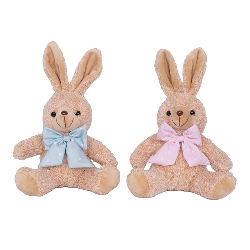 Fluffy faux fur bunny figurine assorted