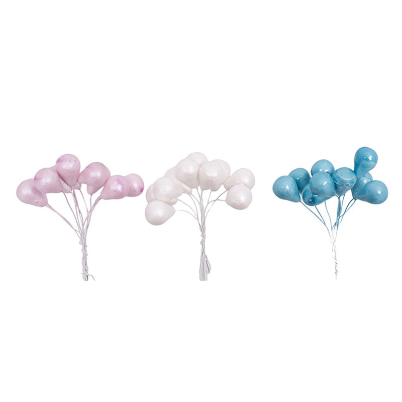 Pastel berry stems in pink blue white