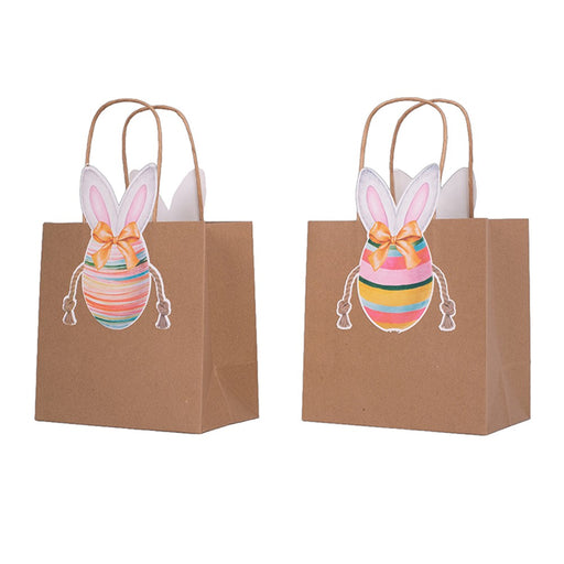 Small kraft gift bag with Easter egg print