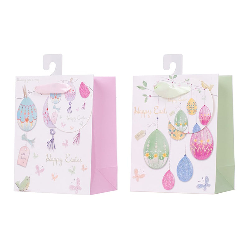 Small gift bag with colorful Easter eggs