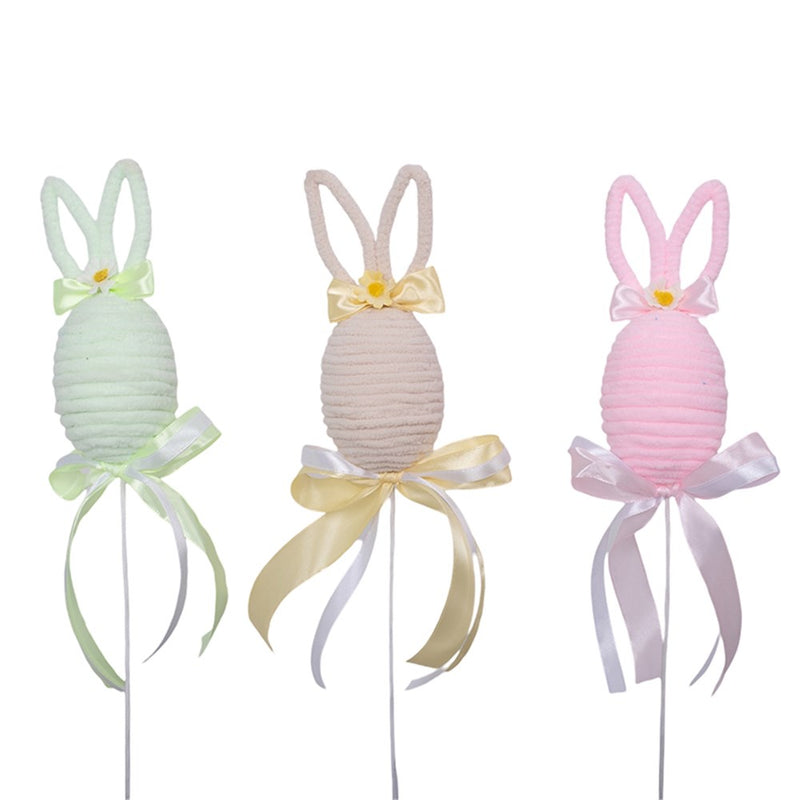 Chenille covered egg picks